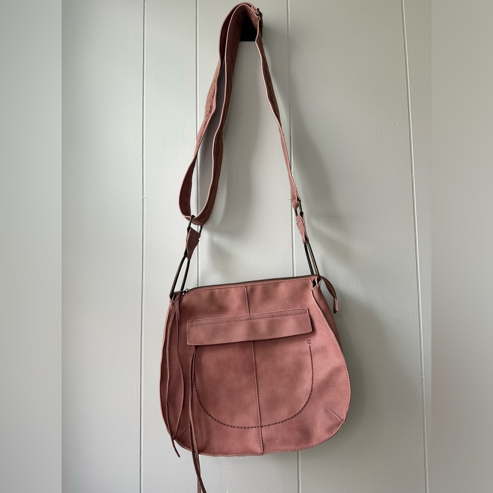Pink Lace Cross Body Bag